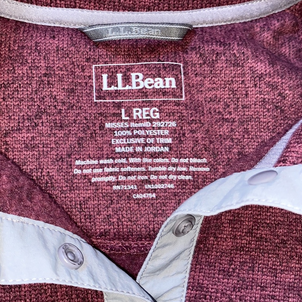 LL Bean Quarter Button Pull Over Jacket - image 3